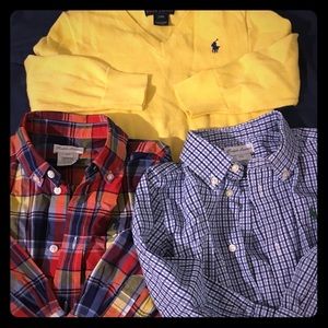 Boys Ralph Lauren shirts and sweater